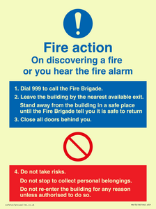 Basic Fire Action Notice